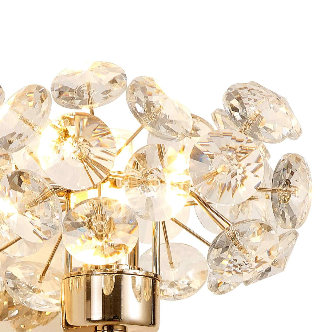 Nelson Lighting NLK08989 Paris 1 Light Wall Light French Gold Crystal