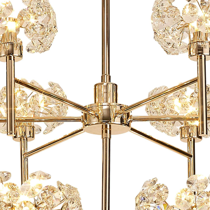 Nelson Lighting NLK09019 Paris 20 Light Chandelier French Gold Crystal