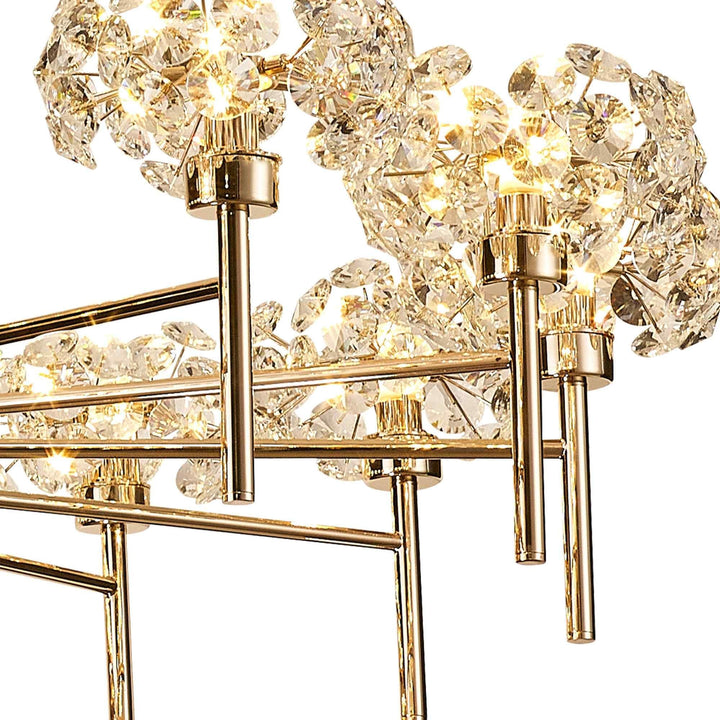 Nelson Lighting NLK09019 Paris 20 Light Chandelier French Gold Crystal