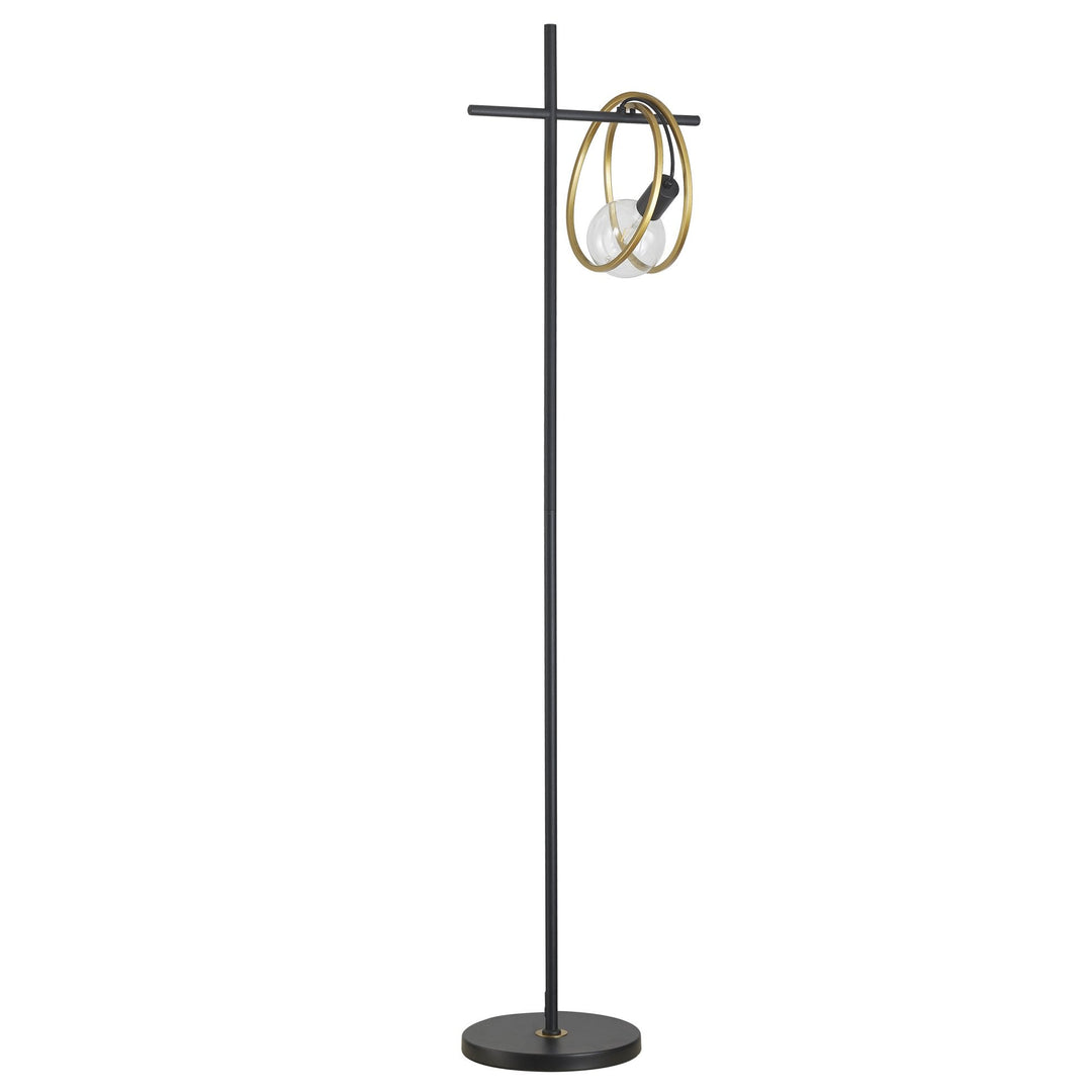 Nelson Lighting NL86769 Candio 1 Light Floor Lamp Matt Black Painted Gold