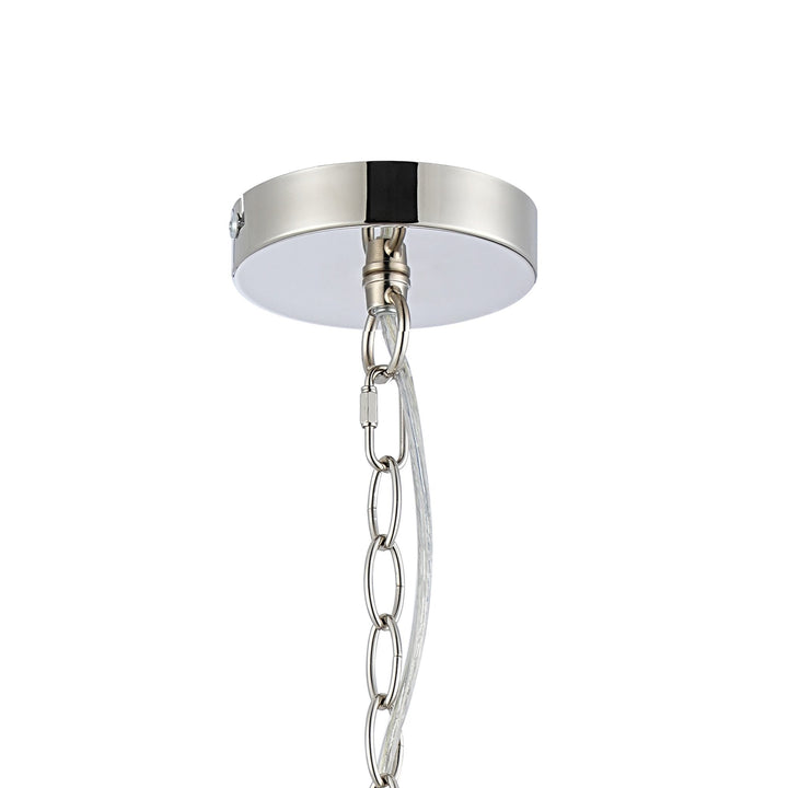 Nelson Lighting NL99949 Char 2 Light Small Dome Pendant Polished Nickel Clear