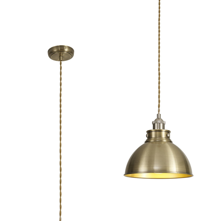 Nelson Lighting NL85379 | Corfu Pendant | Dual-Tone Antique Elegance