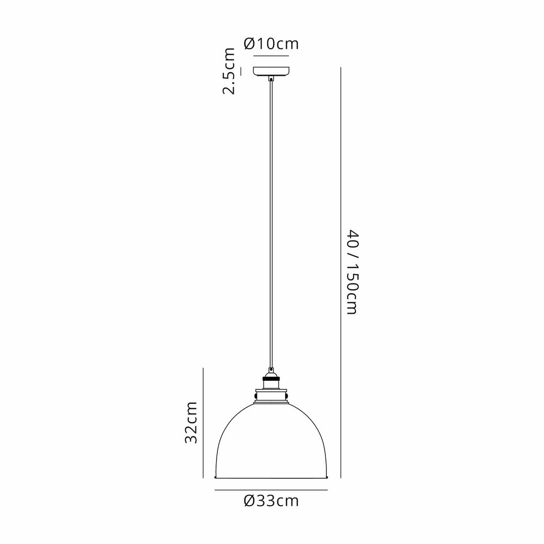 Nelson Lighting NL85389 Corfu 1 Light Large Pendant Antique Brass Satin Nickel