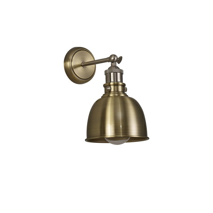 Nelson Lighting NL85409 Corfu 1 Light Wall Light Antique Brass Satin Nickel