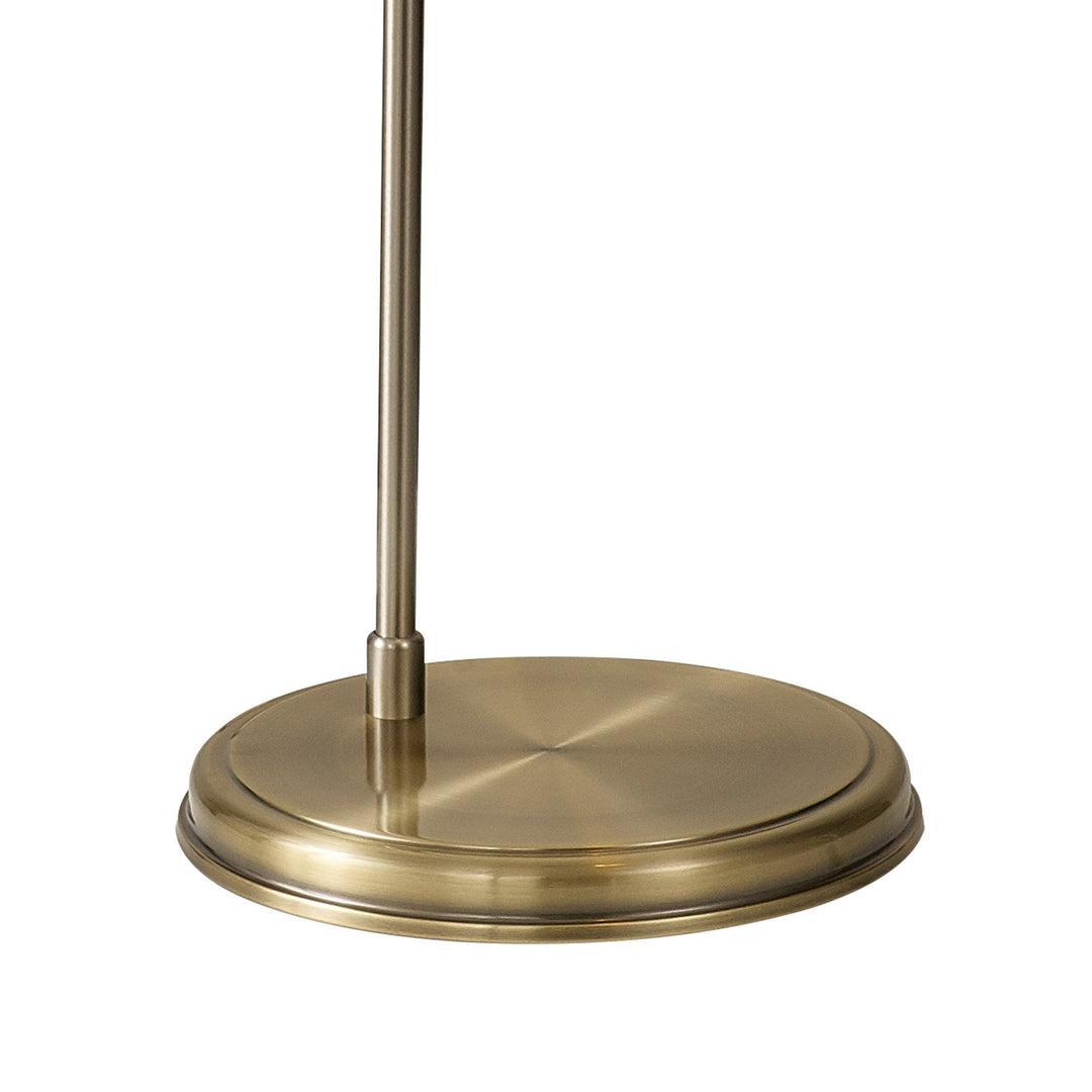 Nelson Lighting NL85429 Corfu 1 Light Floor Lamp Antique Brass Satin Nickel