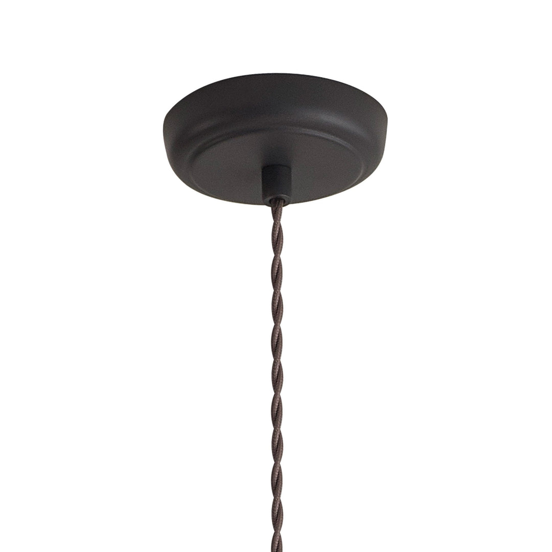 Nelson Lighting NL85439 Corfu 1 Light Small Pendant Graphite Satin Nickel