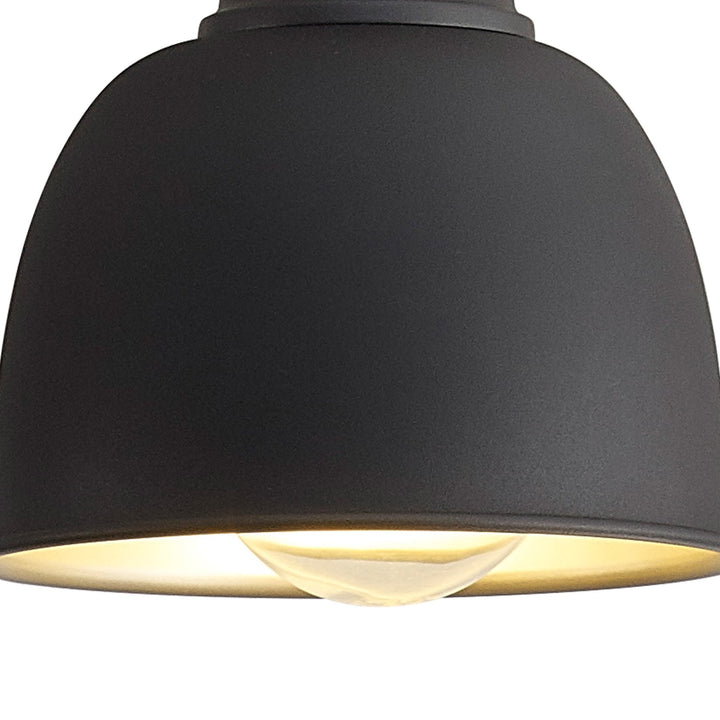 Nelson Lighting NL85439 Corfu 1 Light Small Pendant Graphite Satin Nickel