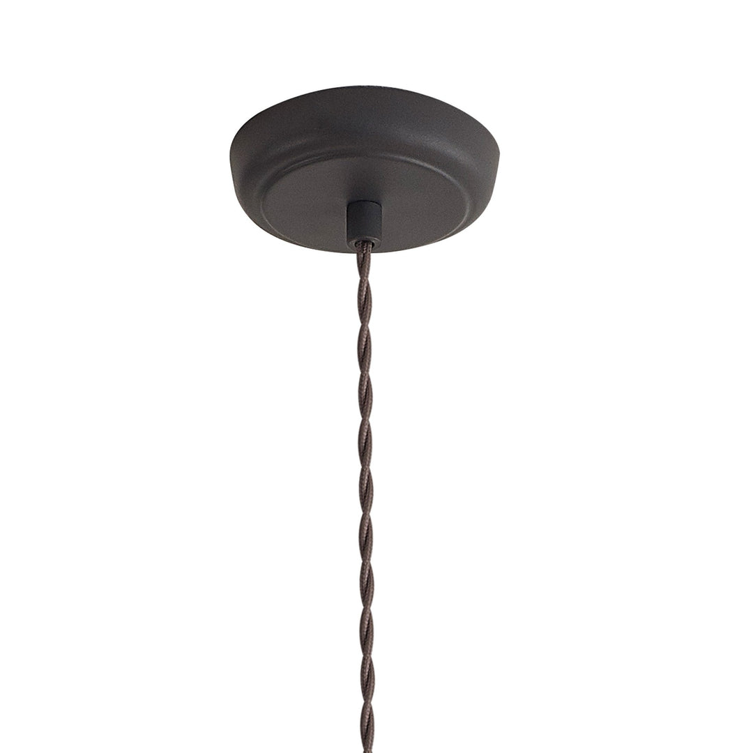 Nelson Lighting NL85449 Corfu 1 Light Medium Pendant Graphite Satin Nickel