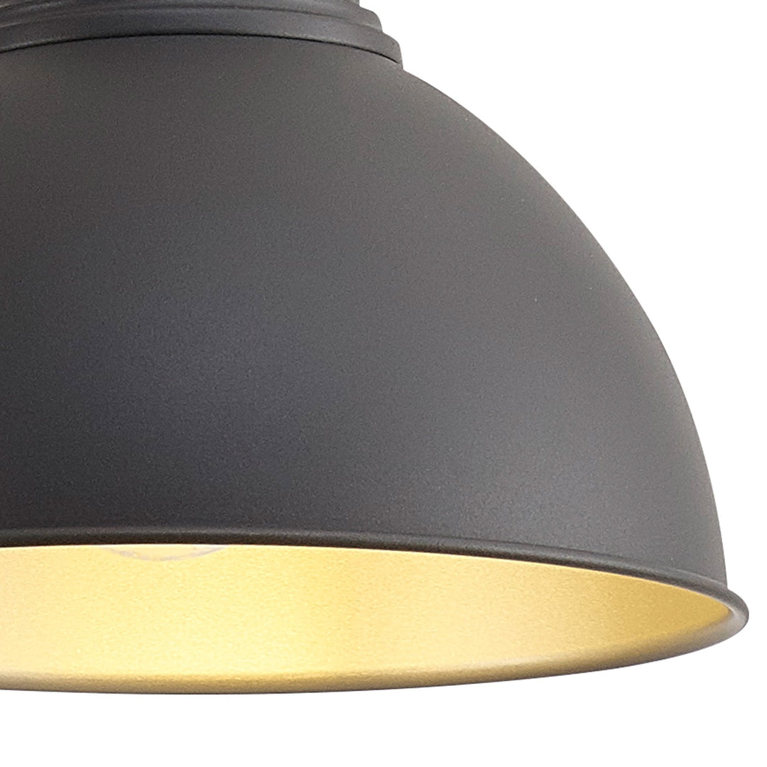 Nelson Lighting NL85449 Corfu 1 Light Medium Pendant Graphite Satin Nickel