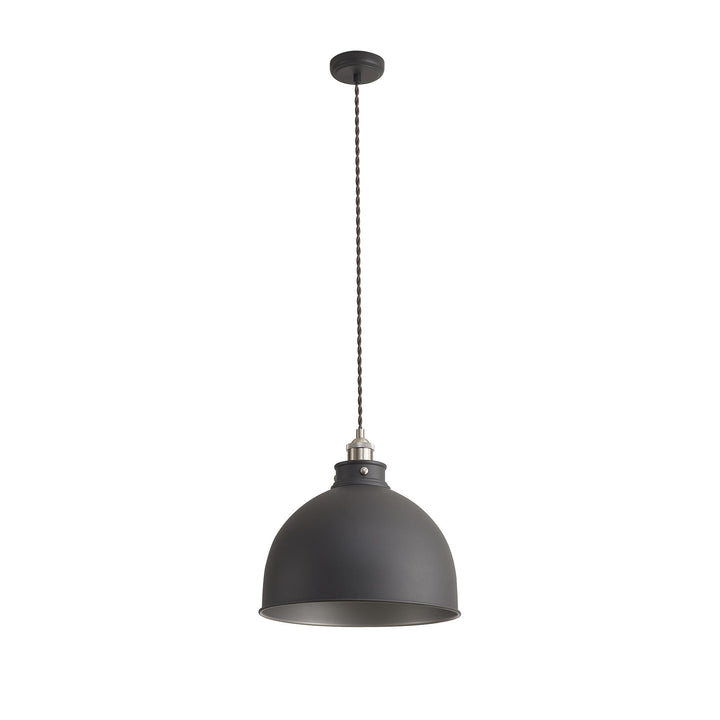 Nelson Lighting NL85459 Corfu 1 Light Large Pendant Graphite Satin Nickel