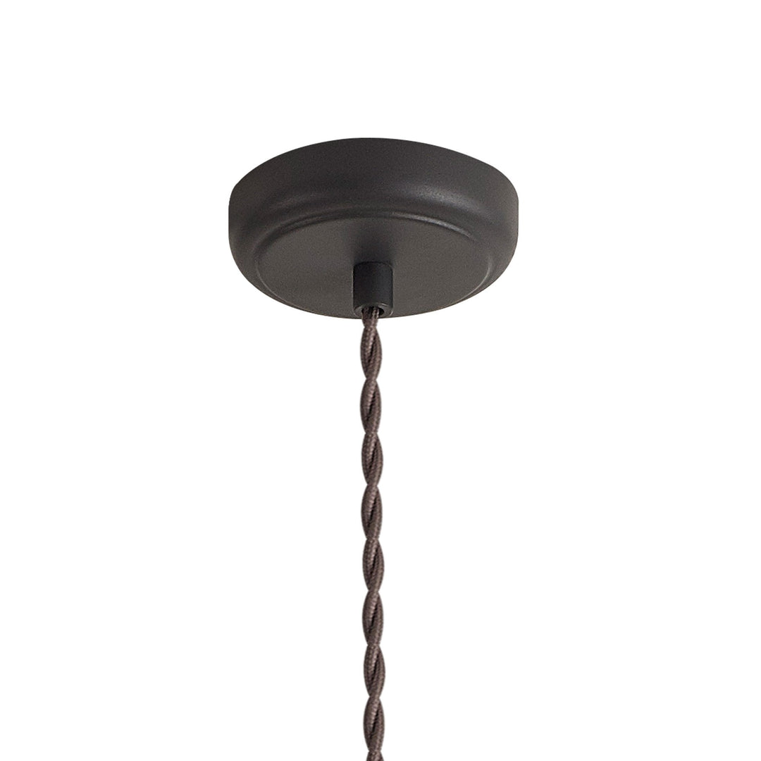 Nelson Lighting NL85459 Corfu 1 Light Large Pendant Graphite Satin Nickel