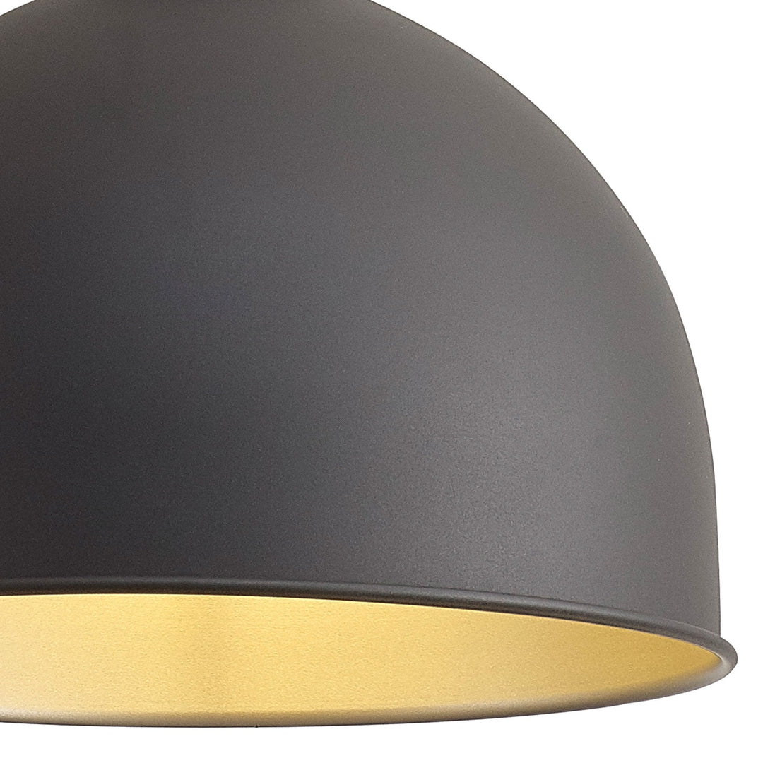 Nelson Lighting NL85459 Corfu 1 Light Large Pendant Graphite Satin Nickel