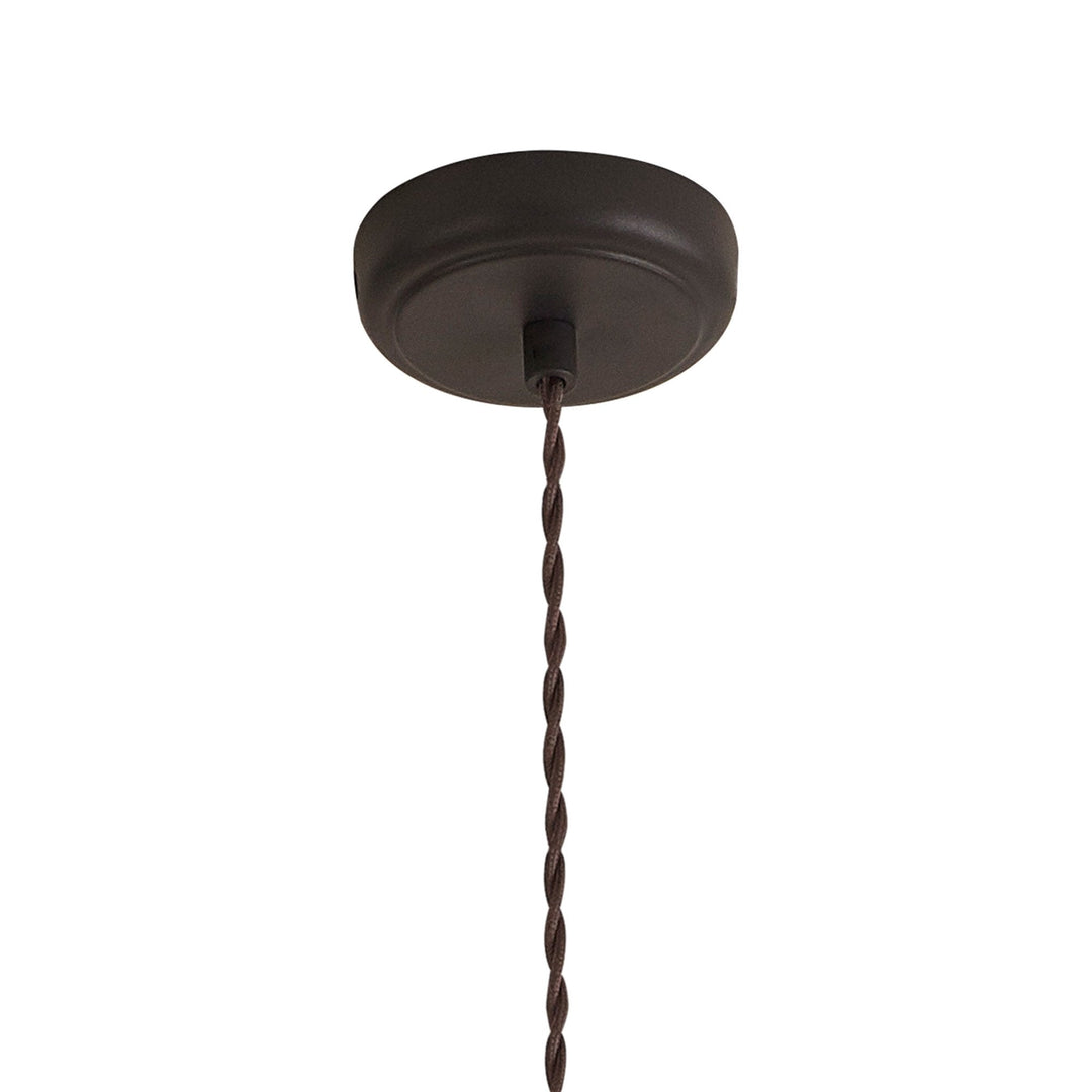 Nelson Lighting NL85469 Corfu 1 Light Large Pendant Graphite Satin Nickel