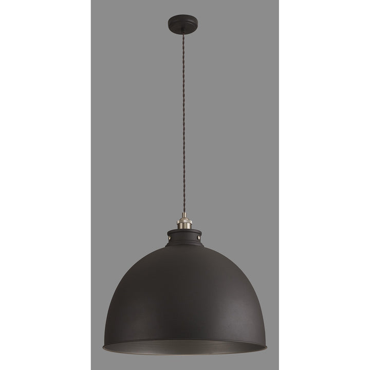 Nelson Lighting NL85469 Corfu 1 Light Large Pendant Graphite Satin Nickel