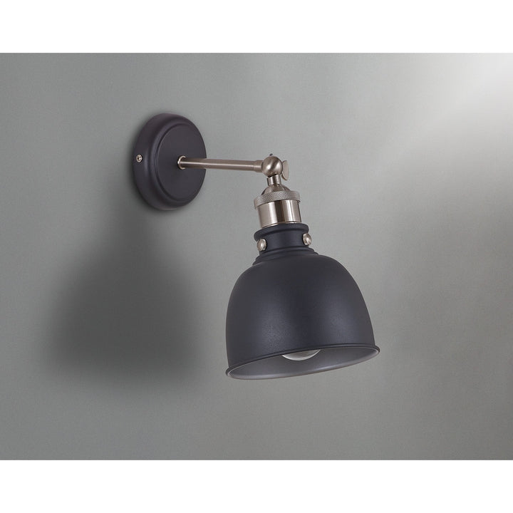 Nelson Lighting NL85479 Corfu 1 Light Wall Light Graphite Satin Nickel