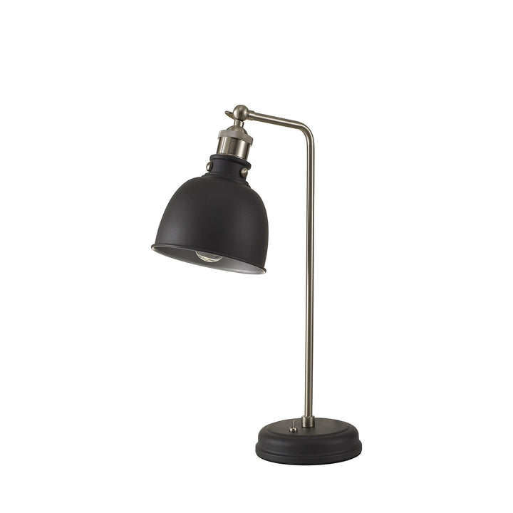 Nelson Lighting NL85489 Corfu 1 Light Table Lamp Graphite Satin Nickel