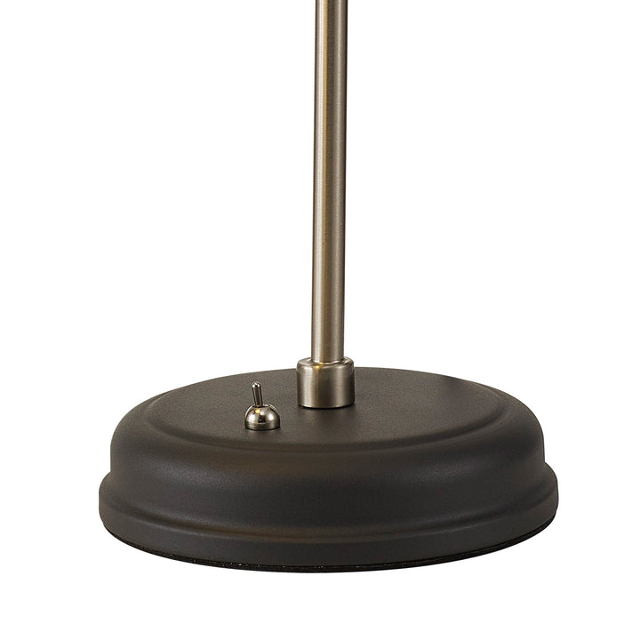 Nelson Lighting NL85489 Corfu 1 Light Table Lamp Graphite Satin Nickel