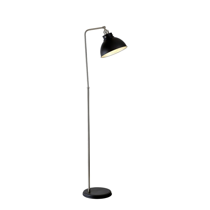 Nelson Lighting NL85499 Corfu 1 Light Floor Lamp Graphite Satin Nickel