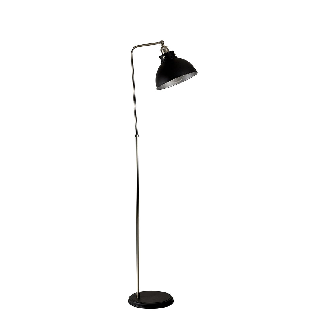 Nelson Lighting NL85499 Corfu 1 Light Floor Lamp Graphite Satin Nickel