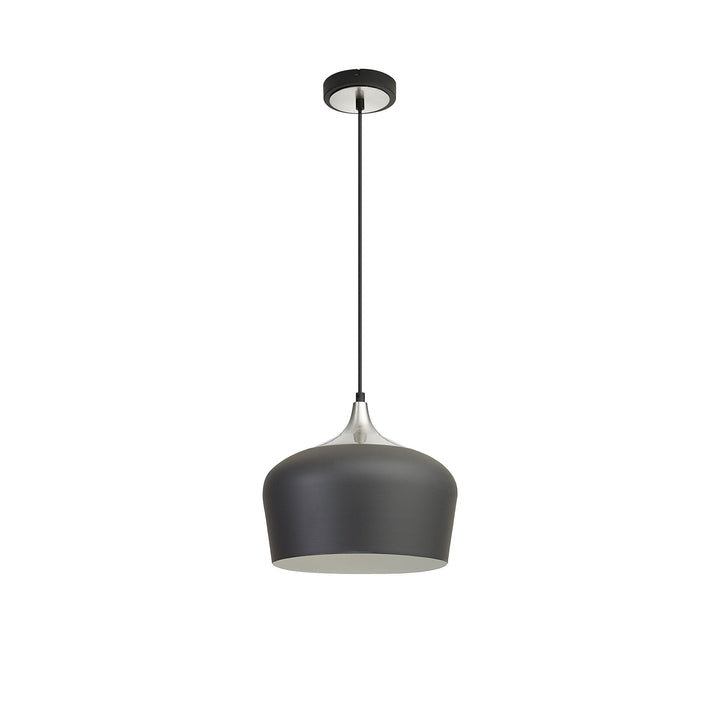 Nelson Lighting NL93039 Dadura 1 Light Pendant Anthracite Satin Nickel