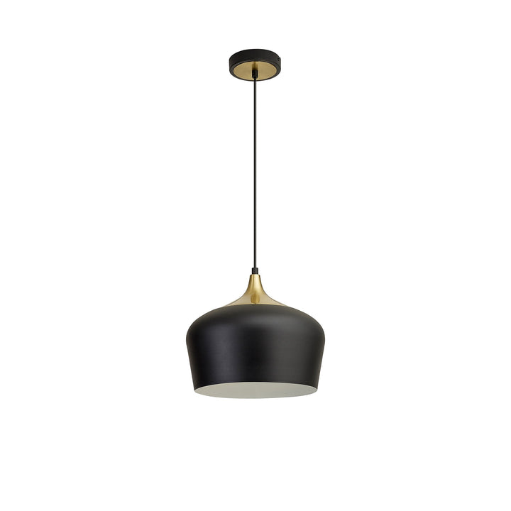 Nelson Lighting NL93049 Dadura 1 Light Pendant Black Gold