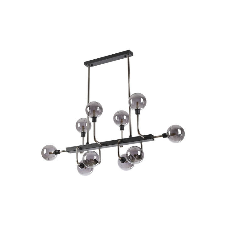 Nelson Lighting NL90879 Dublin 10 Light Pendant Graphite Satin Nickel