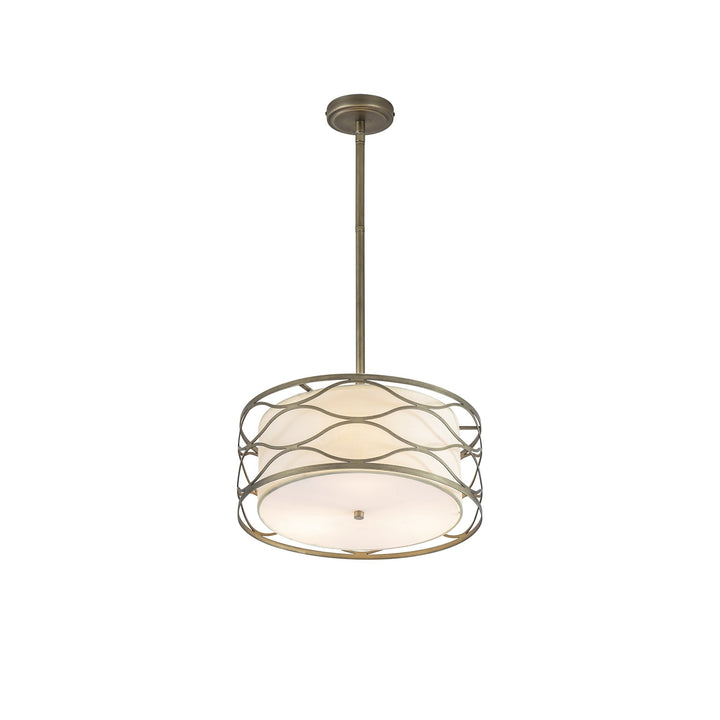 Nelson Lighting NL83659 Ebans 3 Light Pendant/Ceiling Light Aged Gold