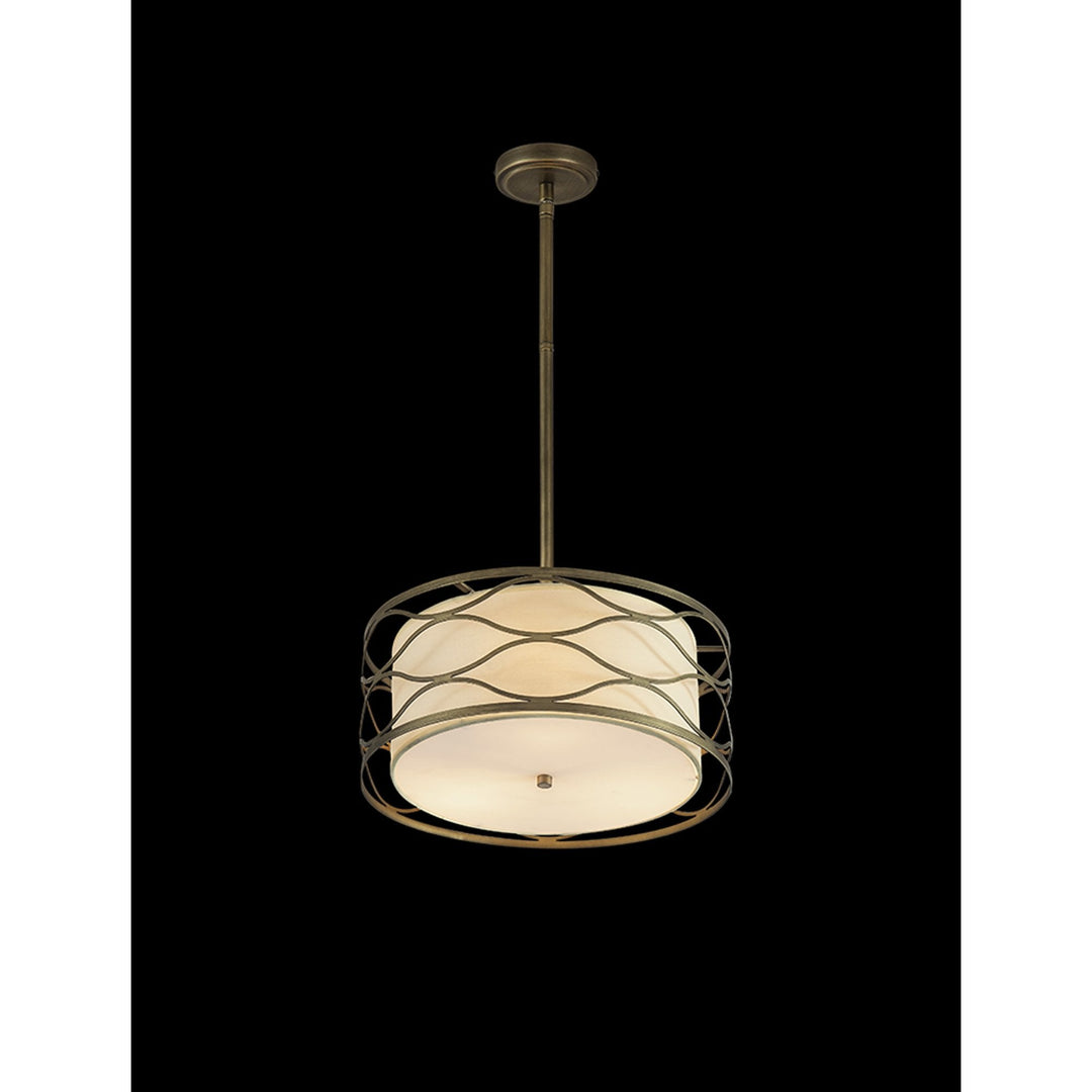 Nelson Lighting NL83659 Ebans 3 Light Pendant/Ceiling Light Aged Gold