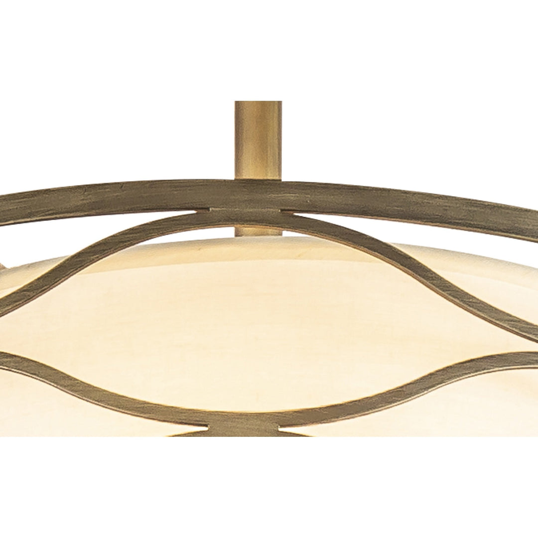 Nelson Lighting NL83659 Ebans 3 Light Pendant/Ceiling Light Aged Gold