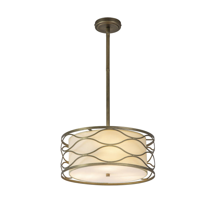 Nelson Lighting NL83669 Ebans 5 Light Pendant/Ceiling Light Aged Gold