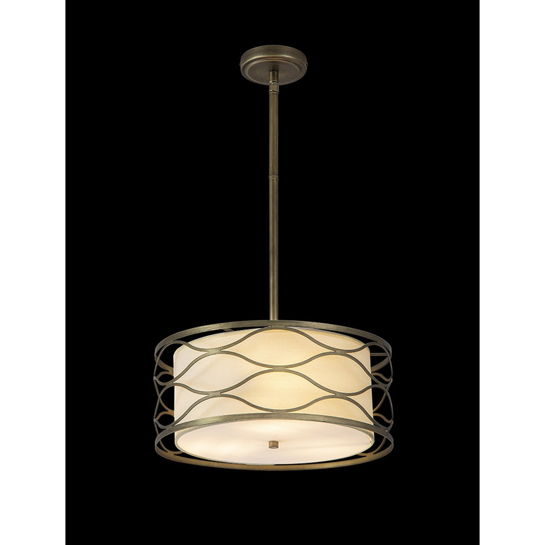 Nelson Lighting NL83669 Ebans 5 Light Pendant/Ceiling Light Aged Gold