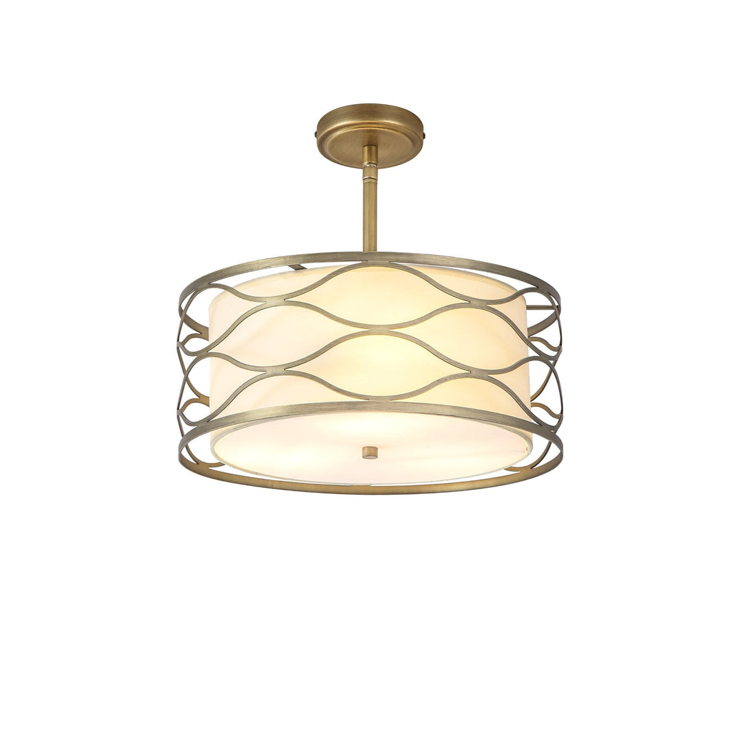 Nelson Lighting NL83669 Ebans 5 Light Pendant/Ceiling Light Aged Gold