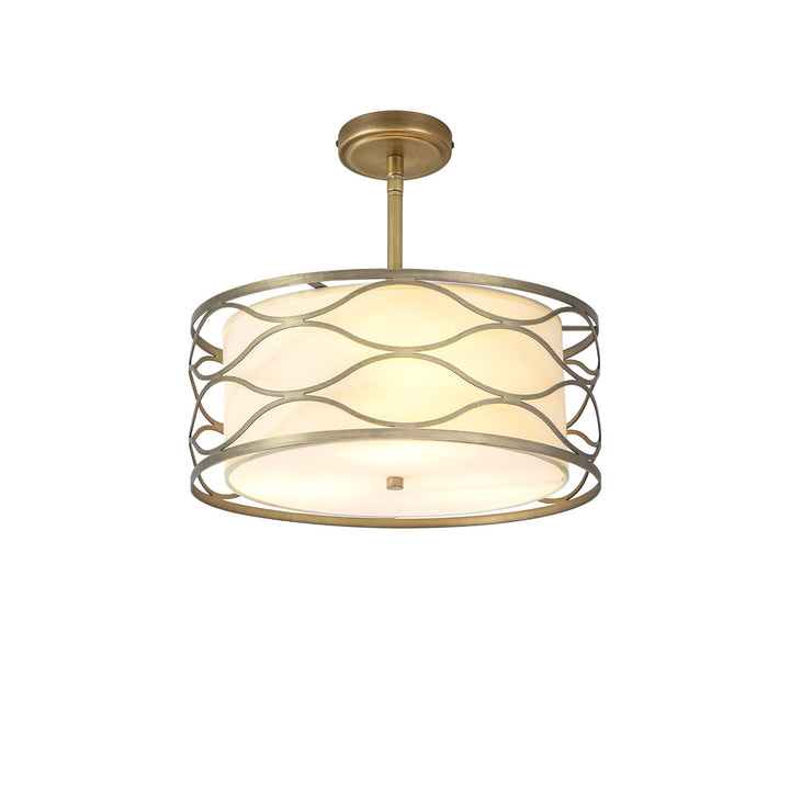 Nelson Lighting NL83669 Ebans 5 Light Pendant/Ceiling Light Aged Gold