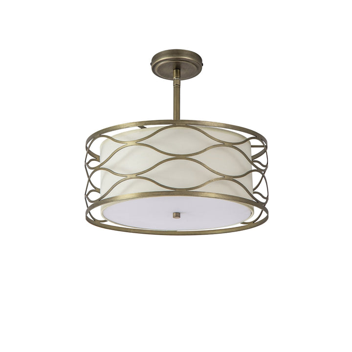 Nelson Lighting NL83669 Ebans 5 Light Pendant/Ceiling Light Aged Gold