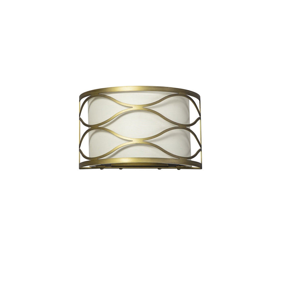 Nelson Lighting NL83689 Ebans 2 Light Wall Light Aged Gold