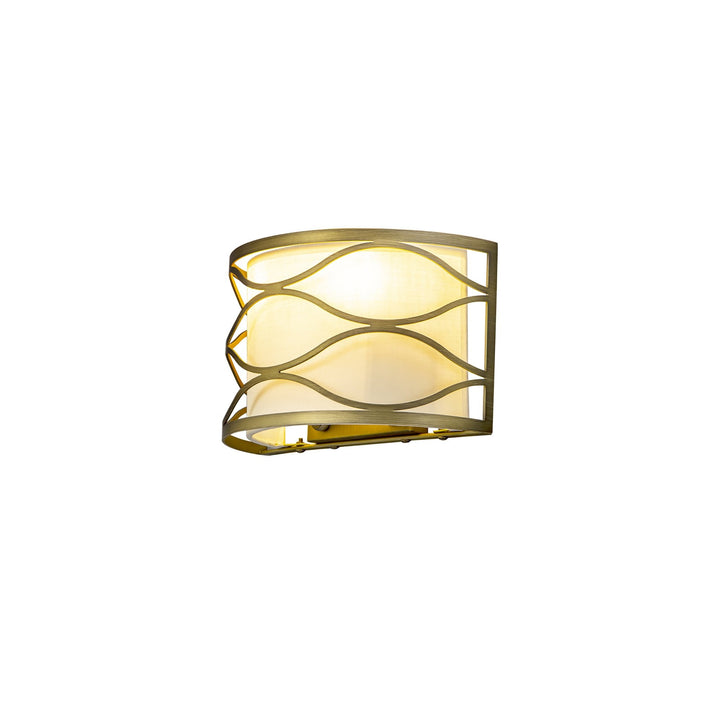 Nelson Lighting NL83689 Ebans 2 Light Wall Light Aged Gold