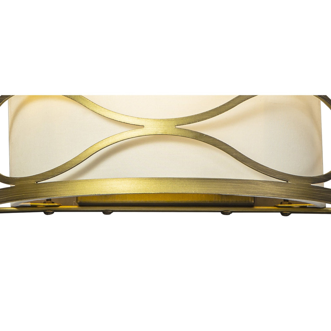 Nelson Lighting NL83689 Ebans 2 Light Wall Light Aged Gold