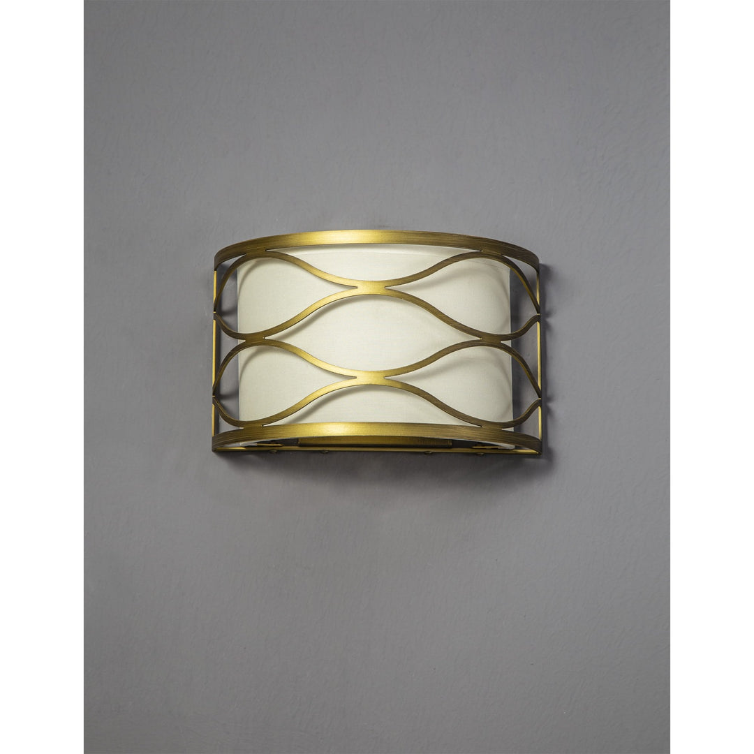 Nelson Lighting NL83689 Ebans 2 Light Wall Light Aged Gold