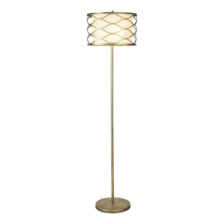 Nelson Lighting NL83709 Ebans 3 Light Floor Lamp Aged Gold