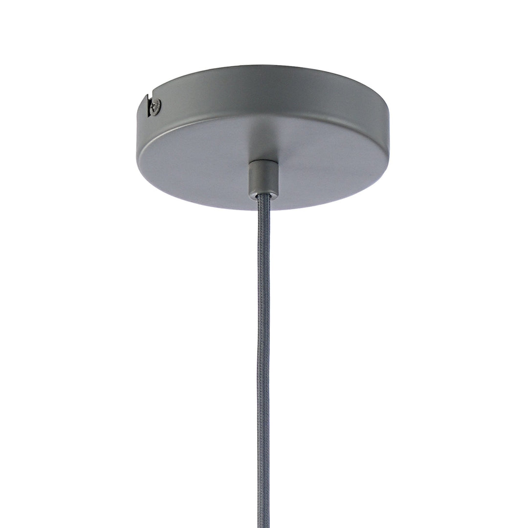 Nelson Lighting NL93839 Eros 1 Light Large Diamond Pendant Matt Grey