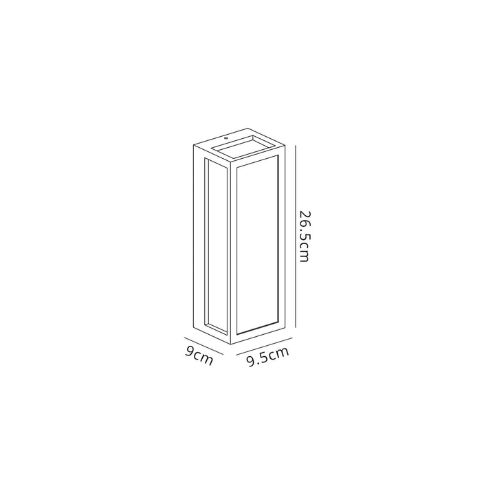 Nelson Lighting NL85749 Habana 1 LED Outdoor Wall Light Anthracite Frosted White