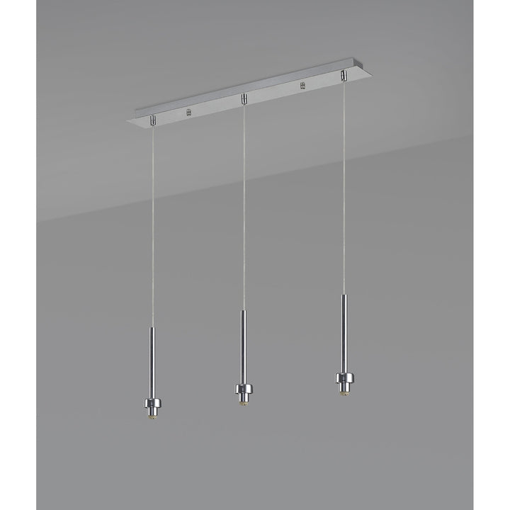 Nelson Lighting NL76099 Iona 3 Light Linear Pendant Polished Chrome