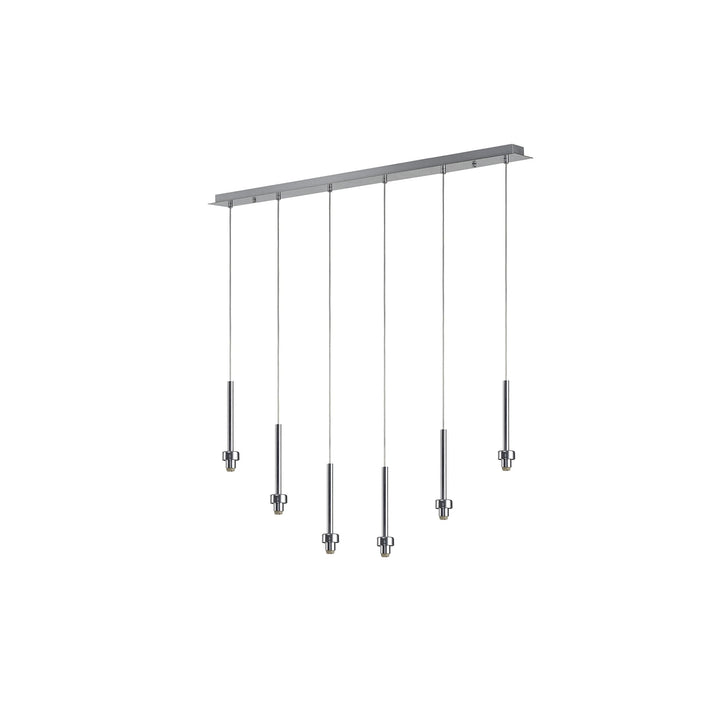 Nelson Lighting NL76109 Iona 6 Light Linear Pendant Polished Chrome