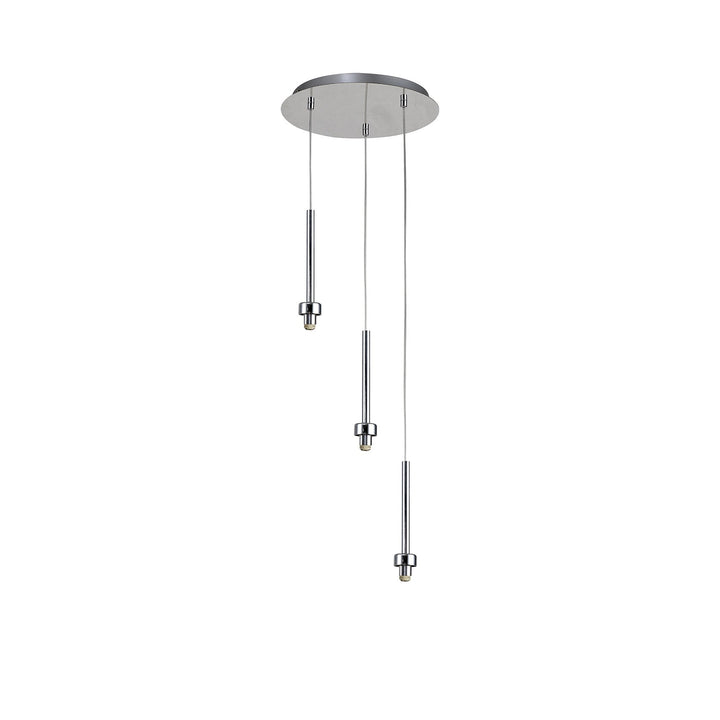 Nelson Lighting NL76119 Iona 3 Light Round Pendant Polished Chrome