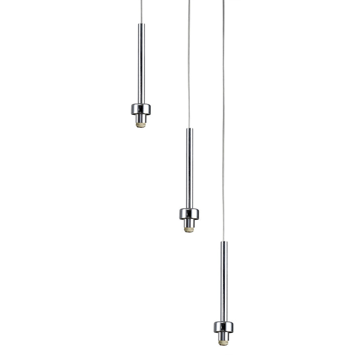 Nelson Lighting NL76119 Iona 3 Light Round Pendant Polished Chrome