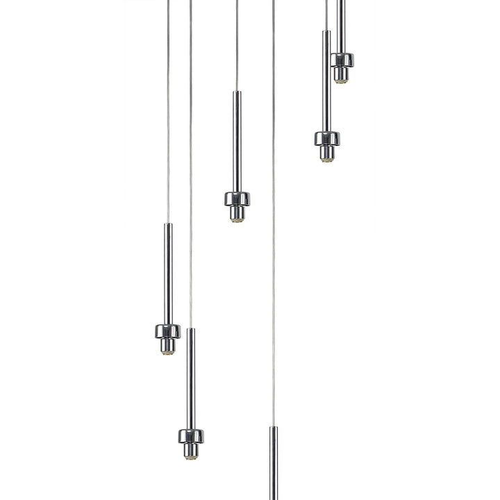 Nelson Lighting NL76129 Iona 6 Light Round Pendant Polished Chrome