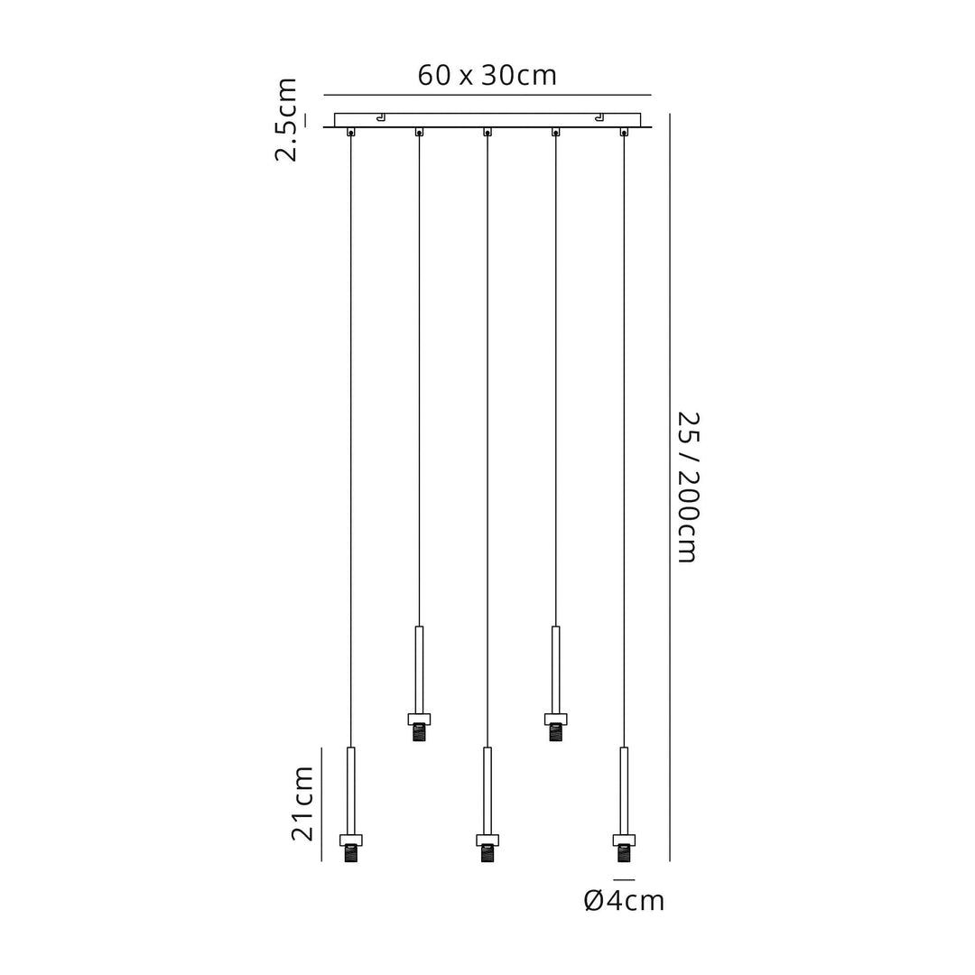 Nelson Lighting NL76149 Iona 8 Light Pendant Polished Chrome