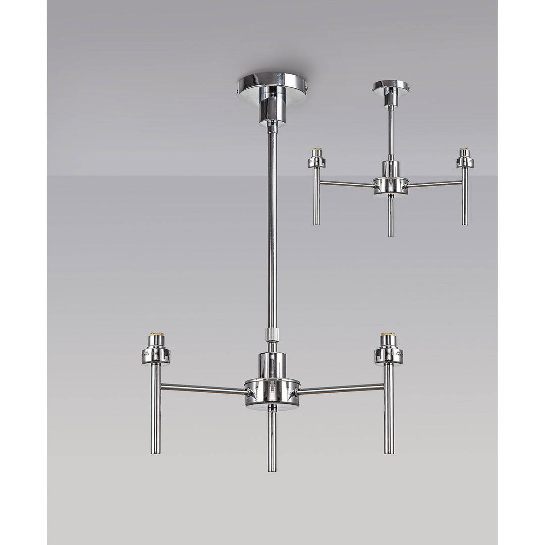 Nelson Lighting NL76159 Iona 3 Light Ceiling Light Polished Chrome