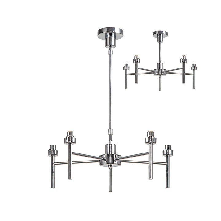 Nelson Lighting NL76169 Iona 5 Light Ceiling Light Polished Chrome