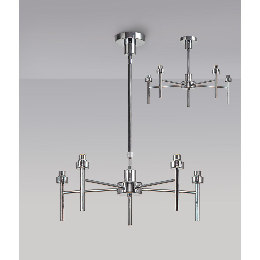 Nelson Lighting NL76169 Iona 5 Light Ceiling Light Polished Chrome